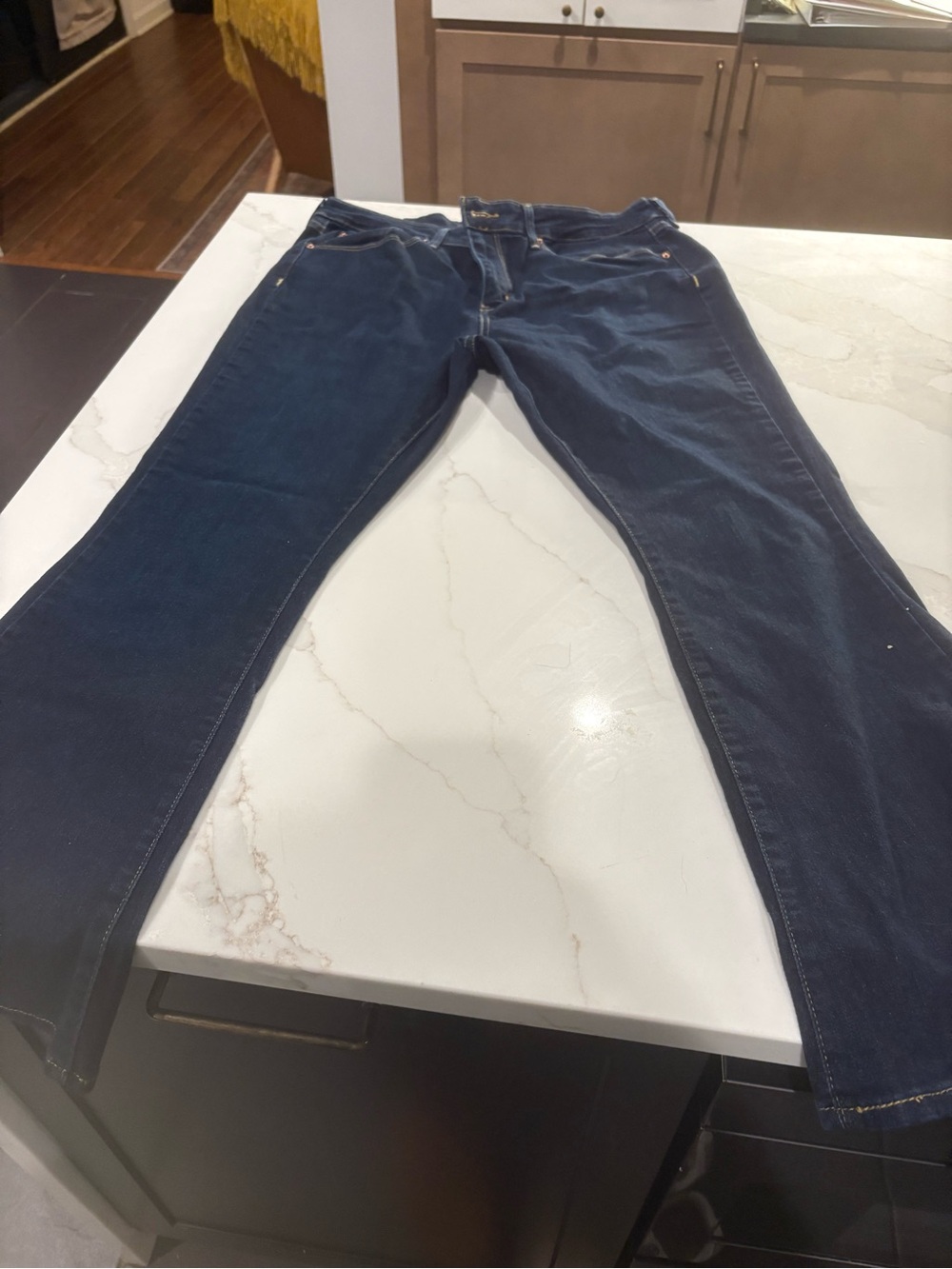 Women's Dark Blue Boot Cut Jeans with Comfortable Stretch